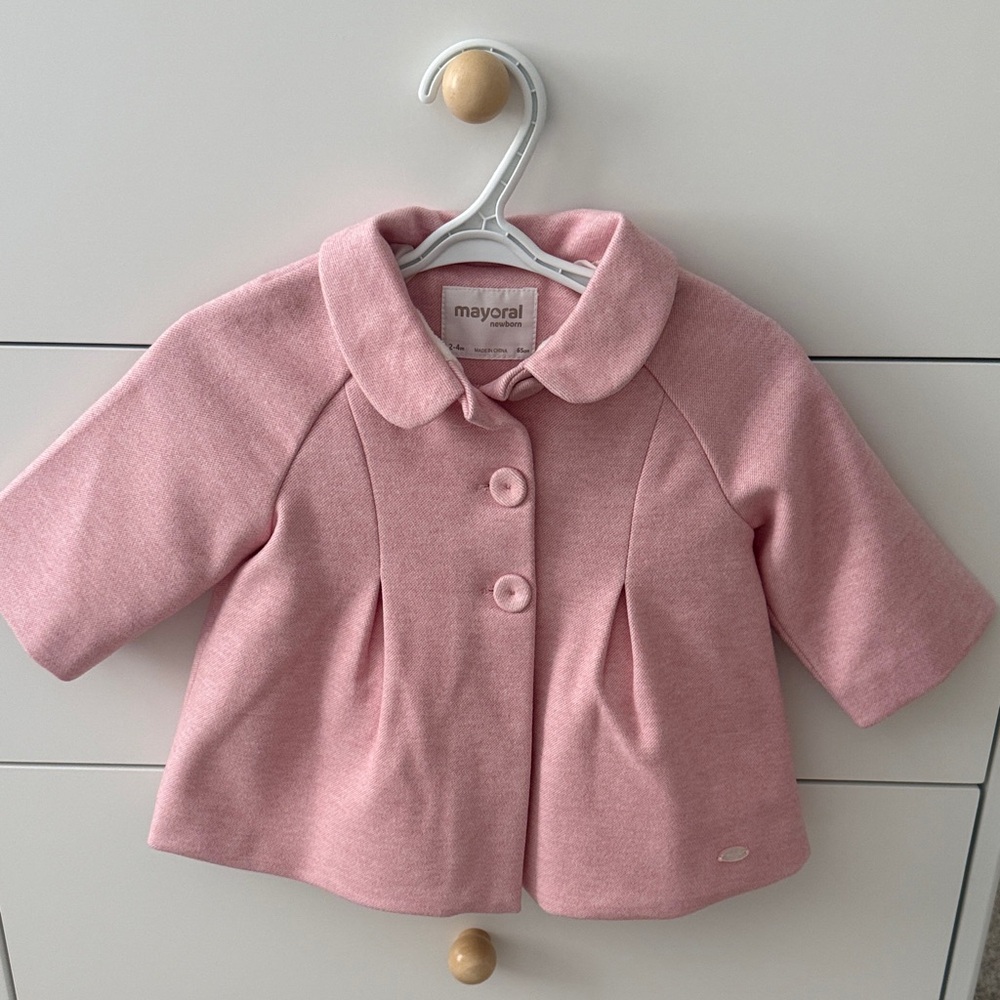 Mayoral Soft Pink Pea Coat for Kids